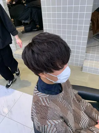 ショート カラー パーマ メンズ メンズパーマ特化 TAIGAのヘアスタイル