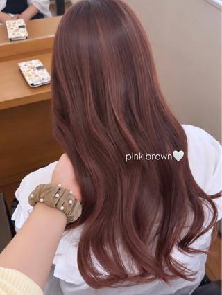 ロング カラー IORI/暖色カラー 顔まわりカットのヘアスタイル