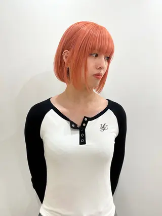 ショート カラー ヘアセット🎀パーマ Tsubasaのヘアスタイル