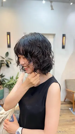 ミディアム パーマ kahona/パーマ /ブリーチ銀座のヘアスタイル