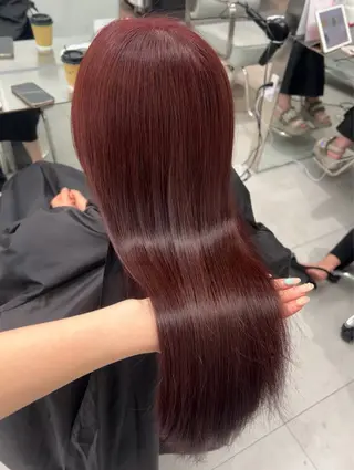 ロング YUNA /栄/透明感カラーのヘアスタイル