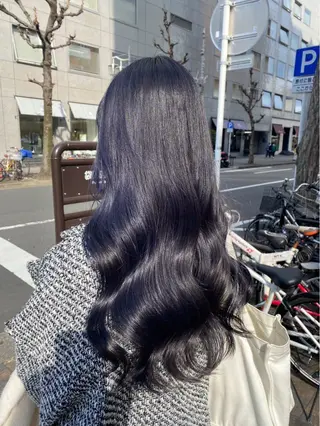 カラー 毛流れパーマ/ Rukiaのヘアスタイル