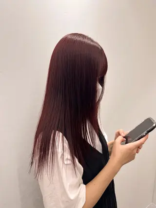 ロング カラー 渡邊 ひかるのヘアスタイル