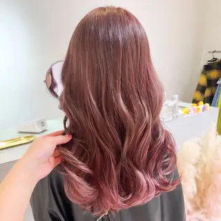 ロング カラー 🎀ピンクベージュ/ 梅田/茶屋町🎀のヘアスタイル
