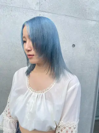 ミディアム カラー 佐伯 和佳のヘアスタイル