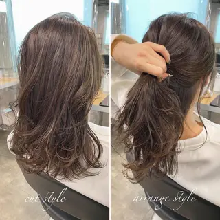 ミディアム カラー ヘアアレンジ キッズ ネイル マツエク・マツパ 当日予約⭕️ JUNYAのヘアスタイル