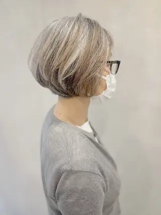 カラー 艶髪⭐️白髪ぼかし ⭐️田玉裕樹のヘアスタイル