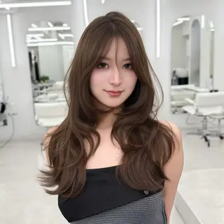ロング カラー 韓国レイヤー× 顔まわり🕊️テルのヘアスタイル