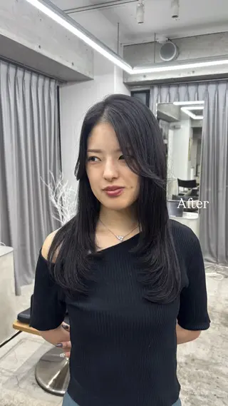 ロング レイヤーカット KAEのヘアスタイル