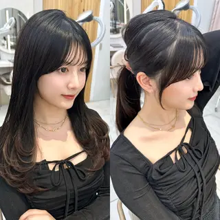 ロング カラー 🇰🇷韓国風くびれ ヘア🇰🇷中村優大のヘアスタイル