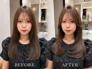 セミロング 銀座副店長/レイヤー /髪質改善/田島のヘアスタイル