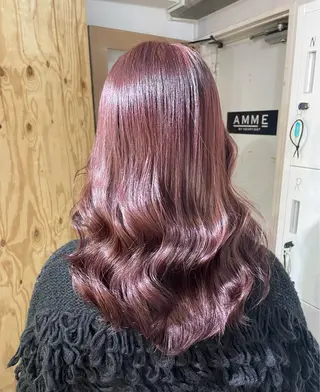 ミディアム ふかたさや🌟 艶感カラー🌟のヘアスタイル