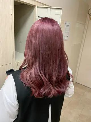 セミロング カラー 暖色/ブリーチカラー 🎀 M i k uのヘアスタイル