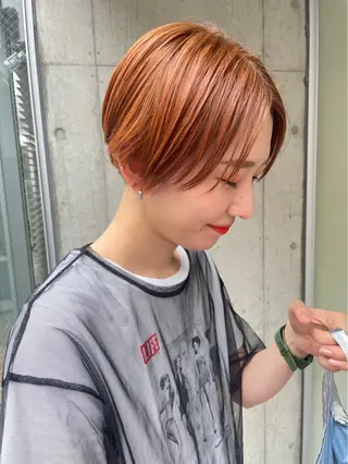 ショート カラー 似合わせレイヤー/ ケアパーマ/高倉のヘアスタイル
