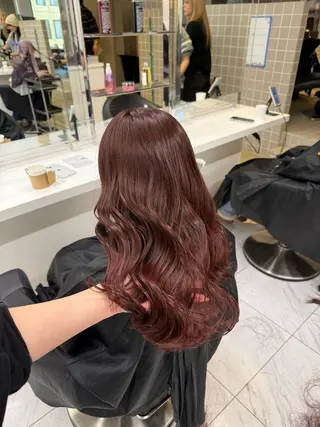 セミロング カラー ヘアアレンジ 💗横浜美容室 💗HARUNAのヘアスタイル
