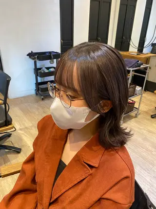 セミロング 新宿/顔周りカット +レイヤー=しずく♩のヘアスタイル