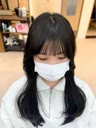 セミロング カラー パーマ ヘアアレンジ メンズ キッズ ネイル マツエク・マツパ アイブロウ 似合せレイヤー/ 柔らか透明感カラーのヘアスタイル