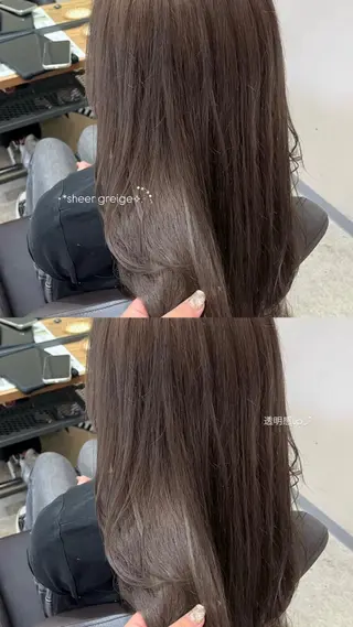 カラー 🎀韓国レイヤー/ 🫧透明感カラーのヘアスタイル