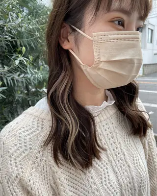 セミロング カラー 堀田 将輝のヘアスタイル