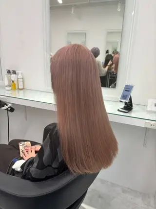 ロング カラー 透け上品ハイトーン 職人ゆうと🤍のヘアスタイル