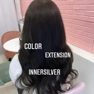 ロング カラー エクステ🩵ブリーチ 韓国ヘア🩵KAEのヘアスタイル
