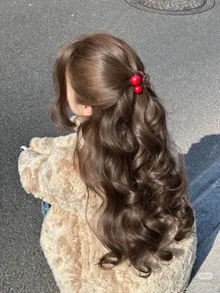 ロング カラー ヘアアレンジ 垢抜け透明感 カラー🪽ྀི🤎のヘアスタイル