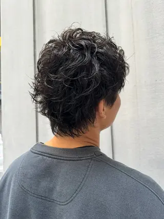 ミディアム パーマ メンズ CHIRU hair salonのヘアスタイル