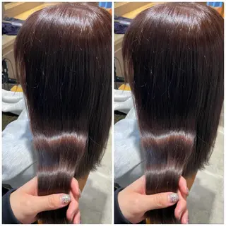 カラー 🩵盛れる顔周り/ 艶カラーemi🩵のヘアスタイル
