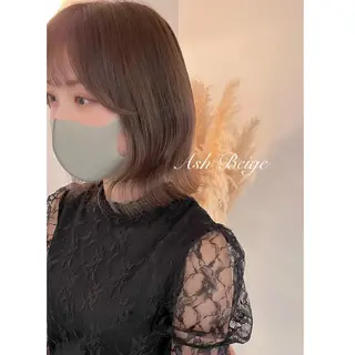 ミディアム カラー miyu /トレンド カラー×艶髪のヘアスタイル