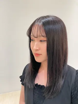 セミロング カラー たなか こころ🎀のヘアスタイル