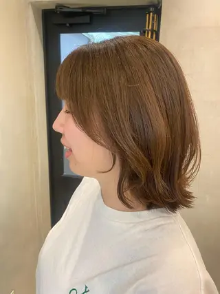 セミロング 新宿/顔周りカット +レイヤー=しずく♩のヘアスタイル