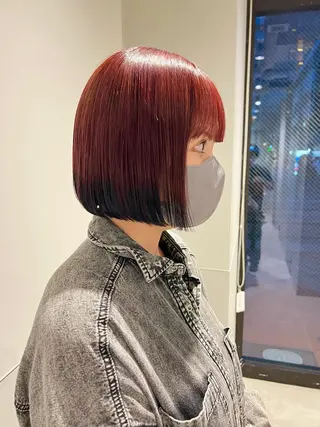 ショート カラー スダユーヤ 💫推しカラーウルフのヘアスタイル