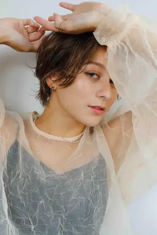ショート カラー パーマ ヘアケア特化型サロン newi 京橋のヘアスタイル
