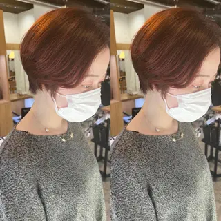 ショート カラー 骨格診断🍃ショート /ショートボブ✨岡元のヘアスタイル