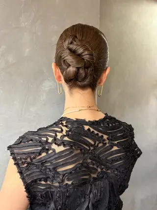 セミロング ヘアアレンジ ツキノキ ミナのヘアスタイル