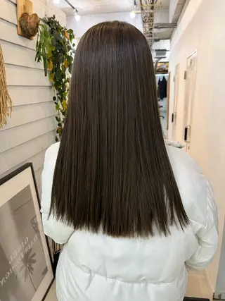 ミディアム カラー ブリーチ有無Wカラー メンズパーマ大成のヘアスタイル