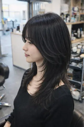 ロング 質感カット × 清潔 感カット　Hiroのヘアスタイル