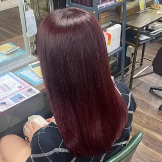 ロング カラー ヘアアレンジ 🌟🍒ハイトーン 韓国ヘア/ユウミのヘアスタイル