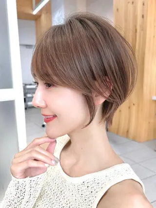 ショート カラー パーマ 銀座✨ショートボブ ショート/坂本亜裟海のヘアスタイル