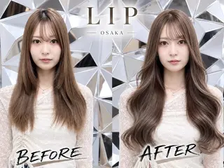 ロング カラー ヘアアレンジ LIP 大阪本店 エクステ MISAのヘアスタイル