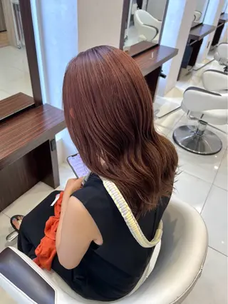 ミディアム カラー 清水 星奈のヘアスタイル