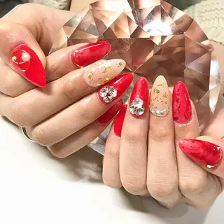 ネイル 渋谷／チップ長さ出し 👑アプレgel-xのネイルデザイン