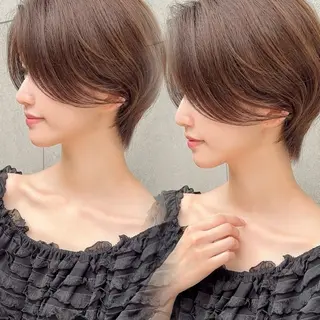 ショート カラー 美髪縮毛矯正✨🫧 レイヤー川村利幸のヘアスタイル