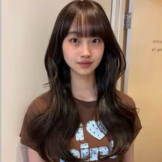 ロング カラー 透明感/似合わせカラ ー/momo🎀のヘアスタイル