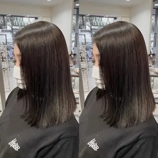 ミディアム カラー 髪質改善・縮毛矯正 特化・ユウシンのヘアスタイル