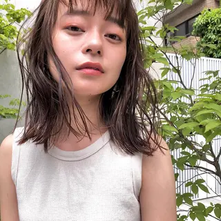 ミディアム カラー ヘアアレンジ 【ダメージレス施術】 【透明感】北村 拓也のヘアスタイル
