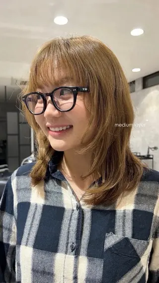 ミディアム ⭐️HEDI YUKI⭐️のヘアスタイル