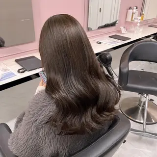 ロング カラー 赤み消し韓国ヘア レイヤー縮毛🤍渡邉のヘアスタイル