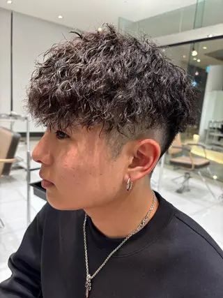 パーマ メンズ 池田 悠人のヘアスタイル