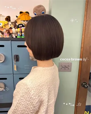 ショート カラー 🎀【透明感カラー 縮毛矯正】さえ🎀のヘアスタイル